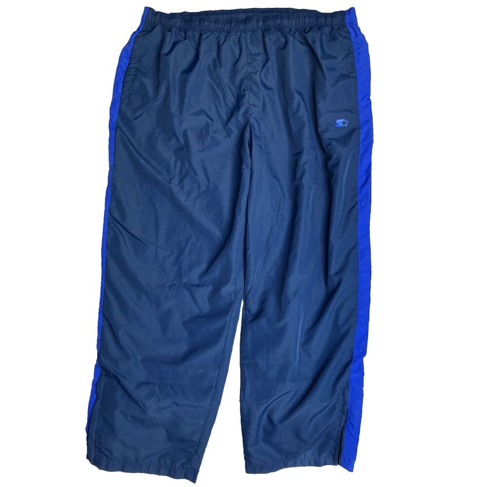 Starter Vintage Warm Up Pants Basketball Track Stripe 2XL 44 46 Wide Leg Y2K